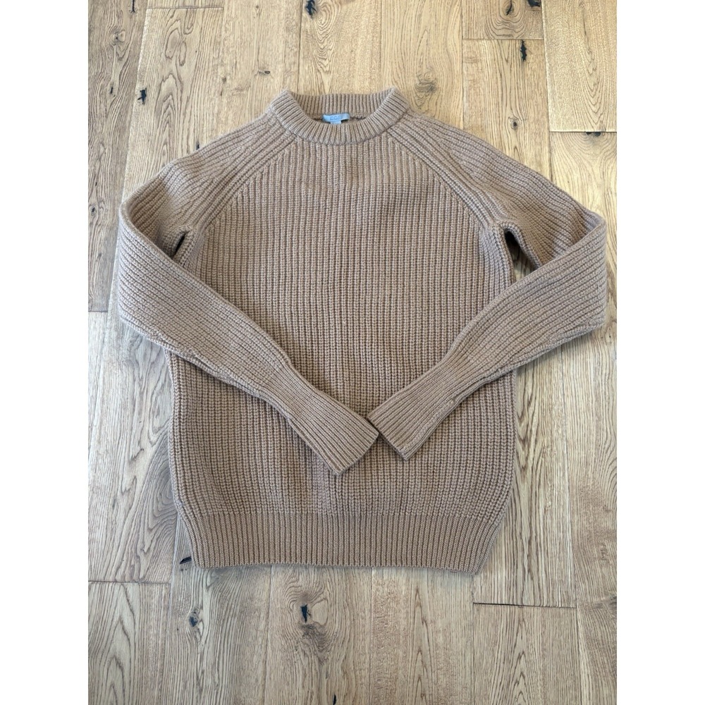 Cos Women's Wool Sweater With Side Zippers Caramel Small